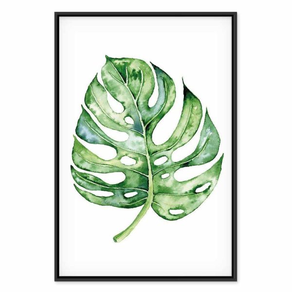 Tableau - Watercolor Monstera (1 Part) Vertical
