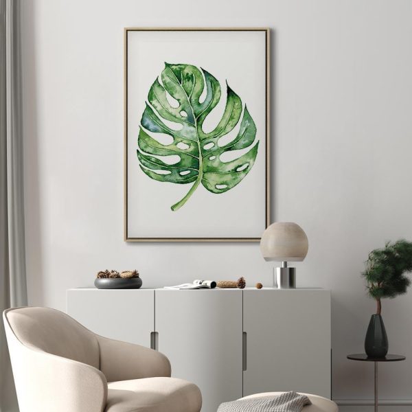 Tableau - Watercolor Monstera (1 Part) Vertical