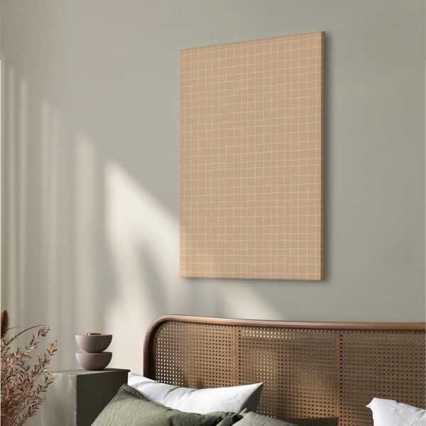 Tableau - Waving Lines - Creamy Grid on a Noisy Pastel Background