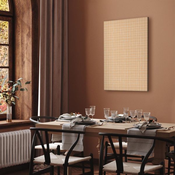 Tableau - Waving Lines - Creamy Grid on a Noisy Pastel Background