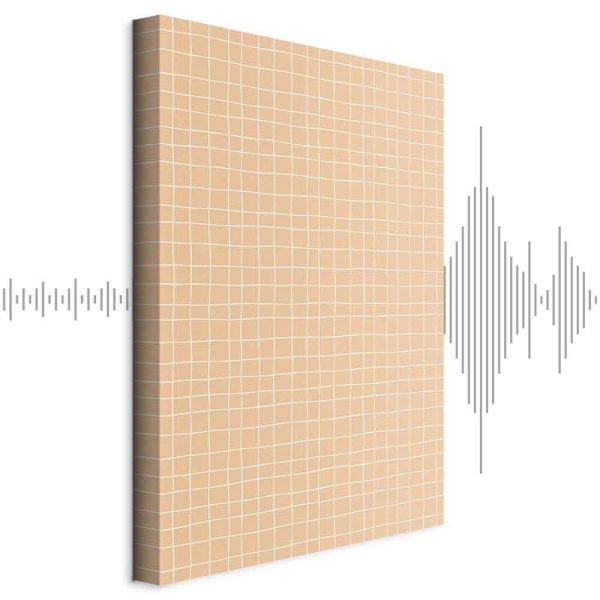 Tableau - Waving Lines - Creamy Grid on a Noisy Pastel Background