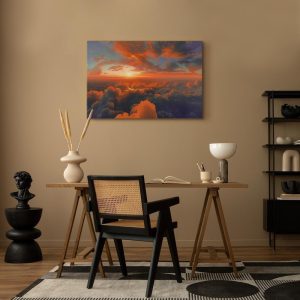 Tableau - When Dawn Tickles the Clouds: A Spectacle of Colors on the Morning Sky