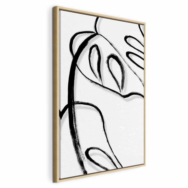 Tableau - White Monstera (1 Part) Vertical