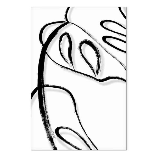 Tableau - White Monstera (1 Part) Vertical