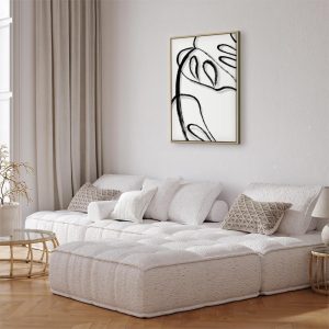 Tableau - White Monstera (1 Part) Vertical