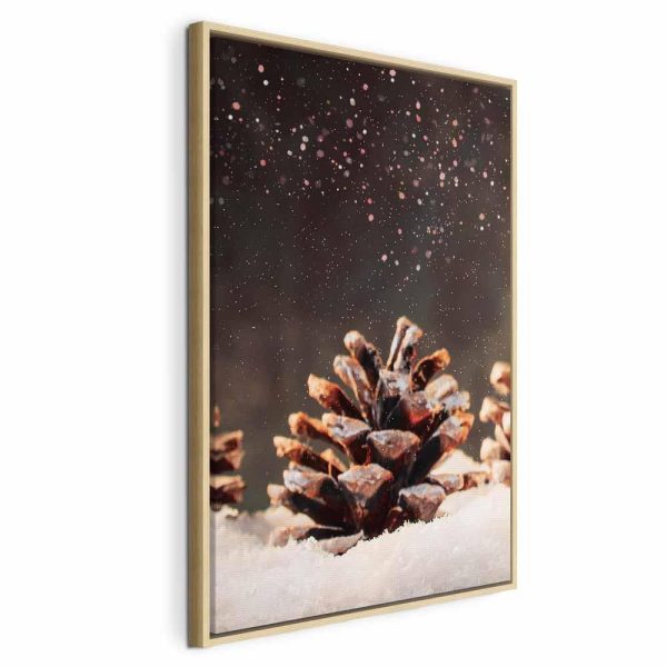 Tableau - Winter Pine Cone (1 Part) Vertical