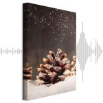 Tableau - Winter Pine Cone (1 Part) Vertical