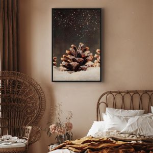 Tableau - Winter Pine Cone (1 Part) Vertical
