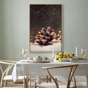 Tableau - Winter Pine Cone (1 Part) Vertical