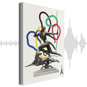 Tableau - Woman With Dog - Illustration