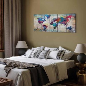 Tableau - World Map: Cracked Wall