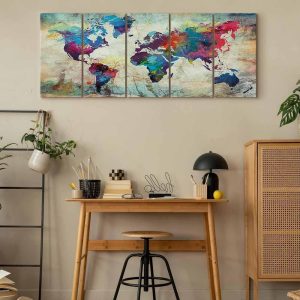 Tableau - World Map: Cracked Wall