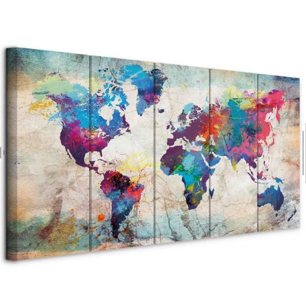 Tableau - World Map: Cracked Wall Tableau - World Map: Cracked Wall