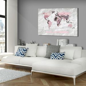 Tableau en liège - Pink Continents