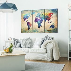 Tableau en liège - Rainbow Map