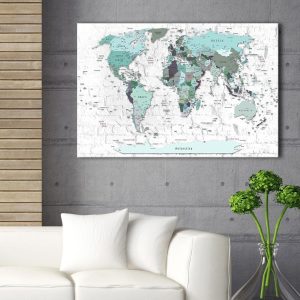 Tableau en liège - Sky-blue Border