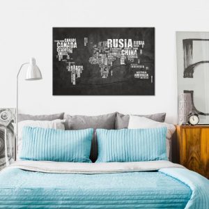 Tableau en liège - Spanish Geography [Cork Map - Spanish Text]