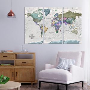 Tableau en liège - World Destinations (3 Parts)