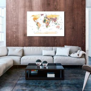 Tableau en liège - World Map