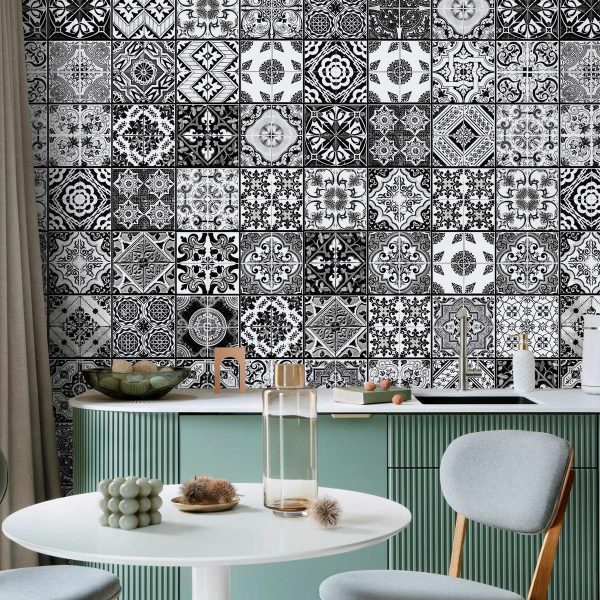 Tapisserie murale - Arabesque - Black& White