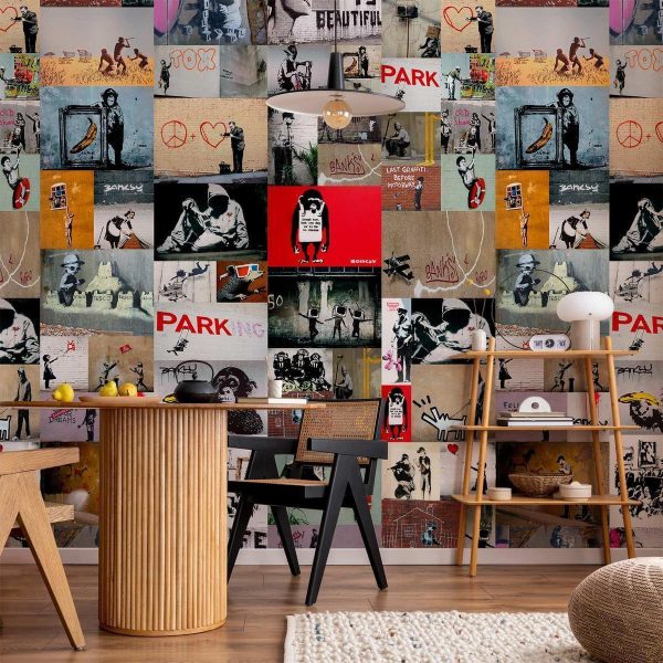 Tapisserie murale - Banksy - a collage