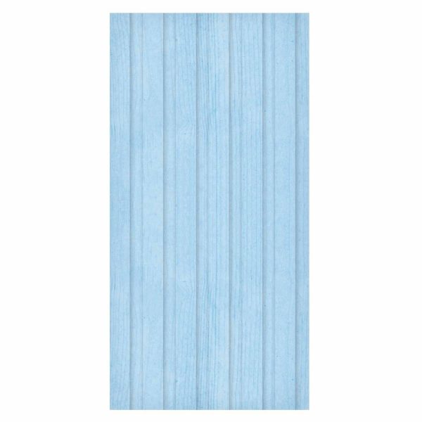 Tapisserie murale - Blue Panels - Wooden planks in a pastel blue shade