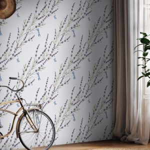 Tapisserie murale - Butterflies Among the Lavender