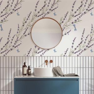 Tapisserie murale - Butterflies Among the Lavender