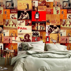 Tapisserie murale - Collage - Banksy