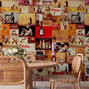 Tapisserie murale - Collage - Banksy