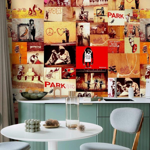 Tapisserie murale - Collage - Banksy