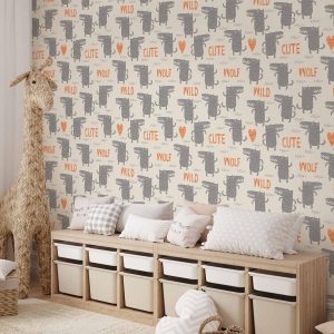 Tapisserie murale - Cute Wolf