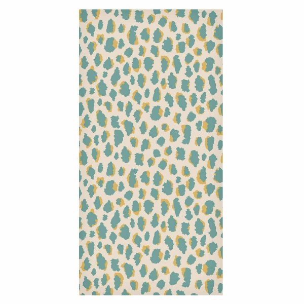 Tapisserie murale - Giraffe Pattern - animal pattern in turquoise spots on a light background