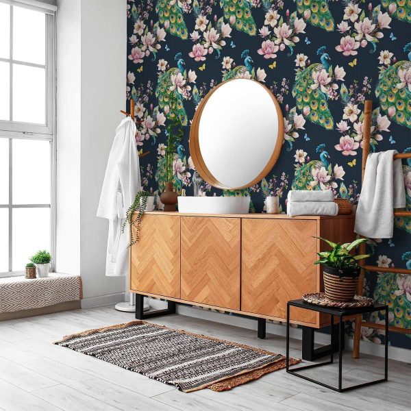 Tapisserie murale - Magnolias and Peacocks