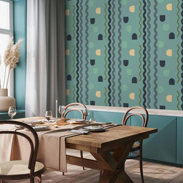 Tapisserie murale - Mint Wave