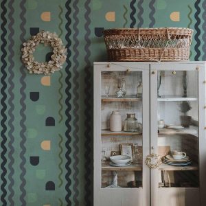 Tapisserie murale - Mint Wave