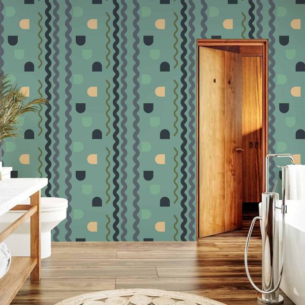 Tapisserie murale - Mint Wave