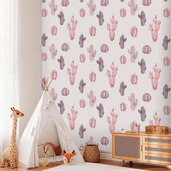 Tapisserie murale - Pink Cacti