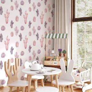 Tapisserie murale - Pink Cacti