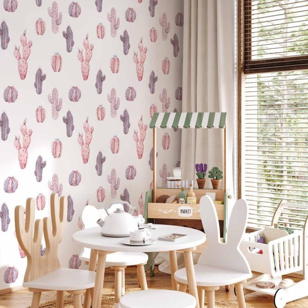 Tapisserie murale - Pink Cacti