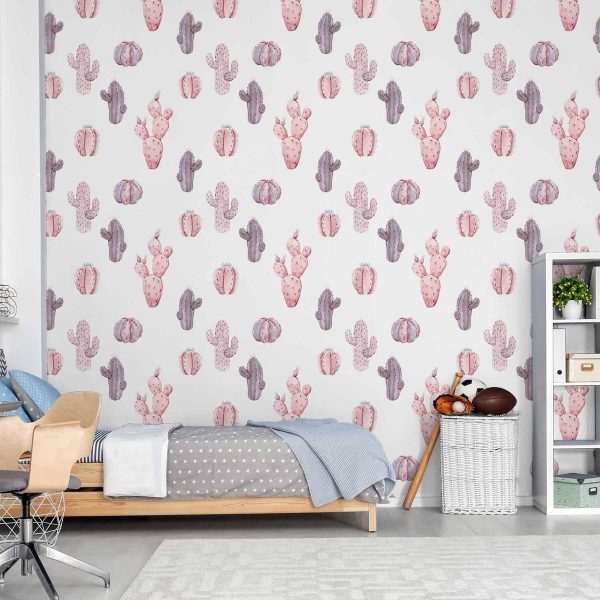 Tapisserie murale - Pink Cacti