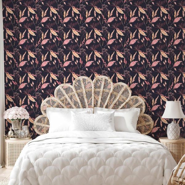 Tapisserie murale - Pink Grasses