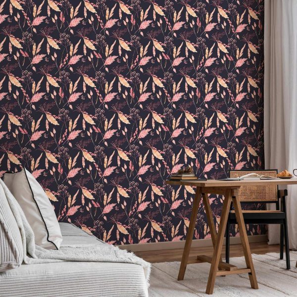 Tapisserie murale - Pink Grasses