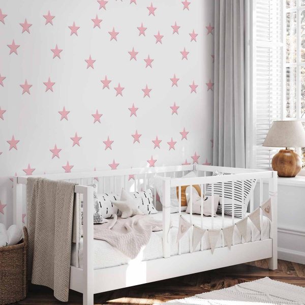 Tapisserie murale - Pink Stars