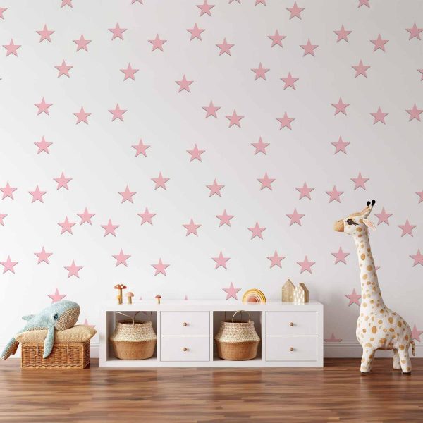 Tapisserie murale - Pink Stars