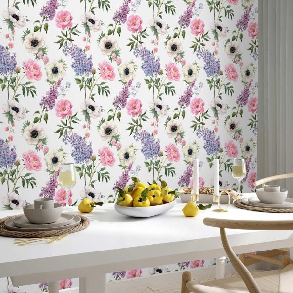 Tapisserie murale - Roses and Lilacs