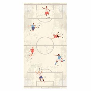 Tapisserie murale - Soccer Game - Illustration of soccer players in action on the field