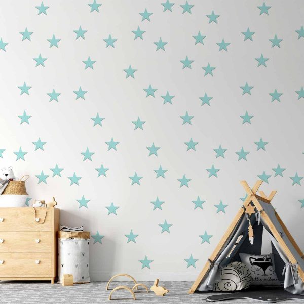 Tapisserie murale - Stars - Aquamarine