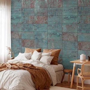 Tapisserie murale - Turquoise Concrete