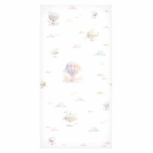 Tapisserie murale - Watercolor - Colorful balloons and airships against a backdrop of colorful clouds